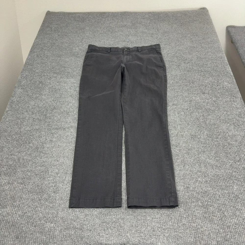 Banana Republic Aiden Chino Pants Mens 35x32 Black Cotton Spandex Slim Casual